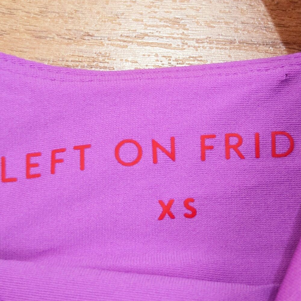 NEW Left On Friday Double Scoop Bikini Top XS Punch Fuchsia Pinup Beach Swimsuit - Picture 7 of 7